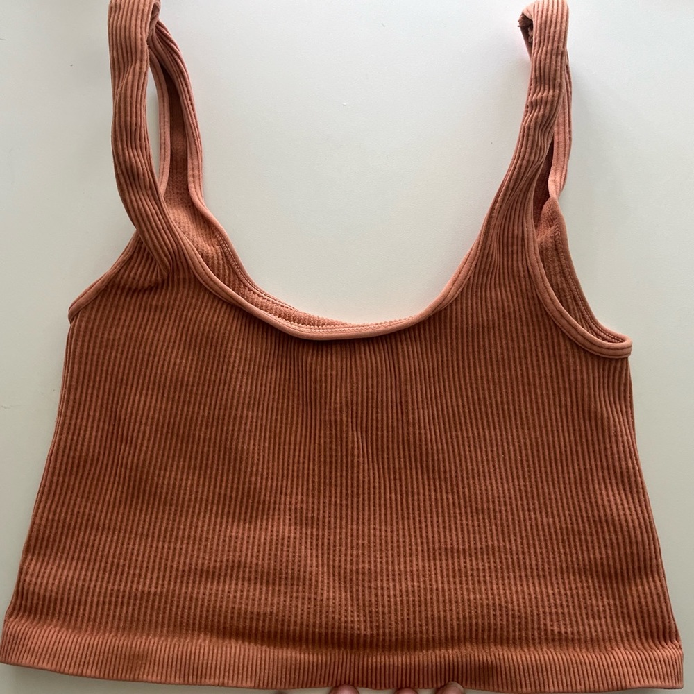 Dark orange free people top